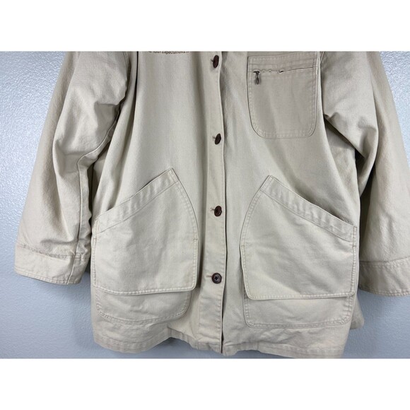 LL Bean Women 1X Barn Coat Chore Jacket Removable Lining Embroidered Logo - Picture 3 of 8